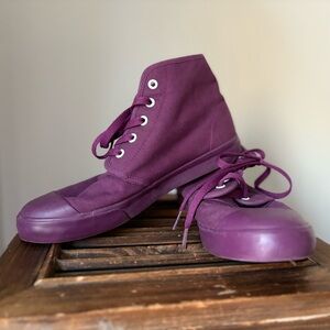 BANGS Shoes Canvas High Top Sneakers Retired Amythest Womens 9 Mens 7.5